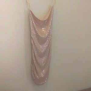 Women's Feditch Pink Bling Midi Dress